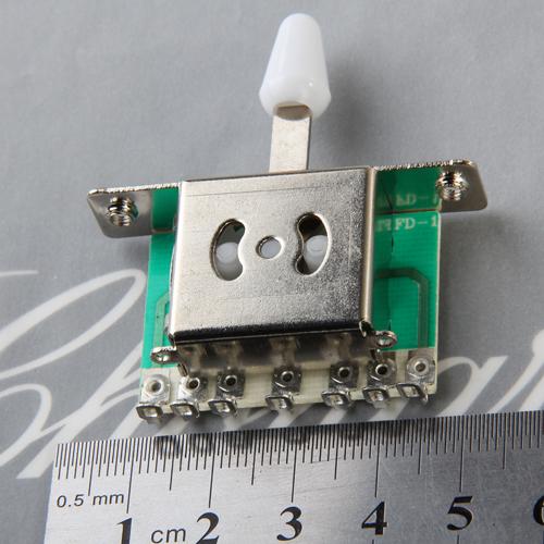5 Way Blade Switch w/ White Knob For Fender Strat Electric Guitar