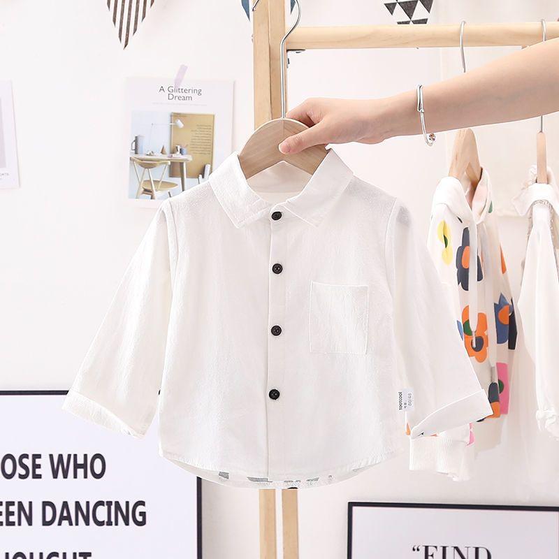 ST38 Size80-120 Áo sơ mi bé trai áo dài tay cho bé 100% cotton Thời trang trẻ Em hàng quảng châu