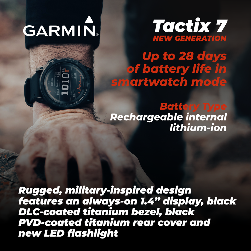 Đồng hồ thông minh Garmin Tactix 7 Pro Solar - Hàng chính hãng