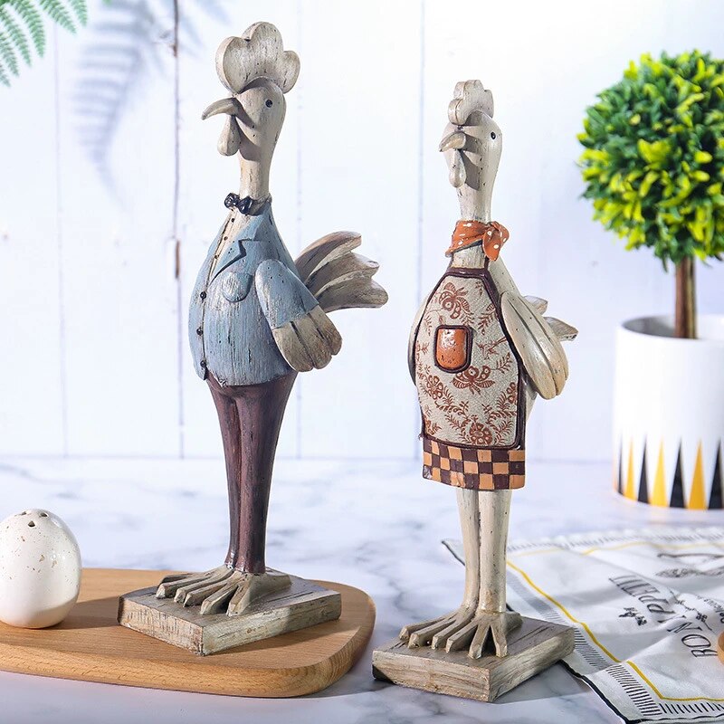 Tượng Gà Trang Trí Nhà Bếp, Sân Vườn, Để Bàn