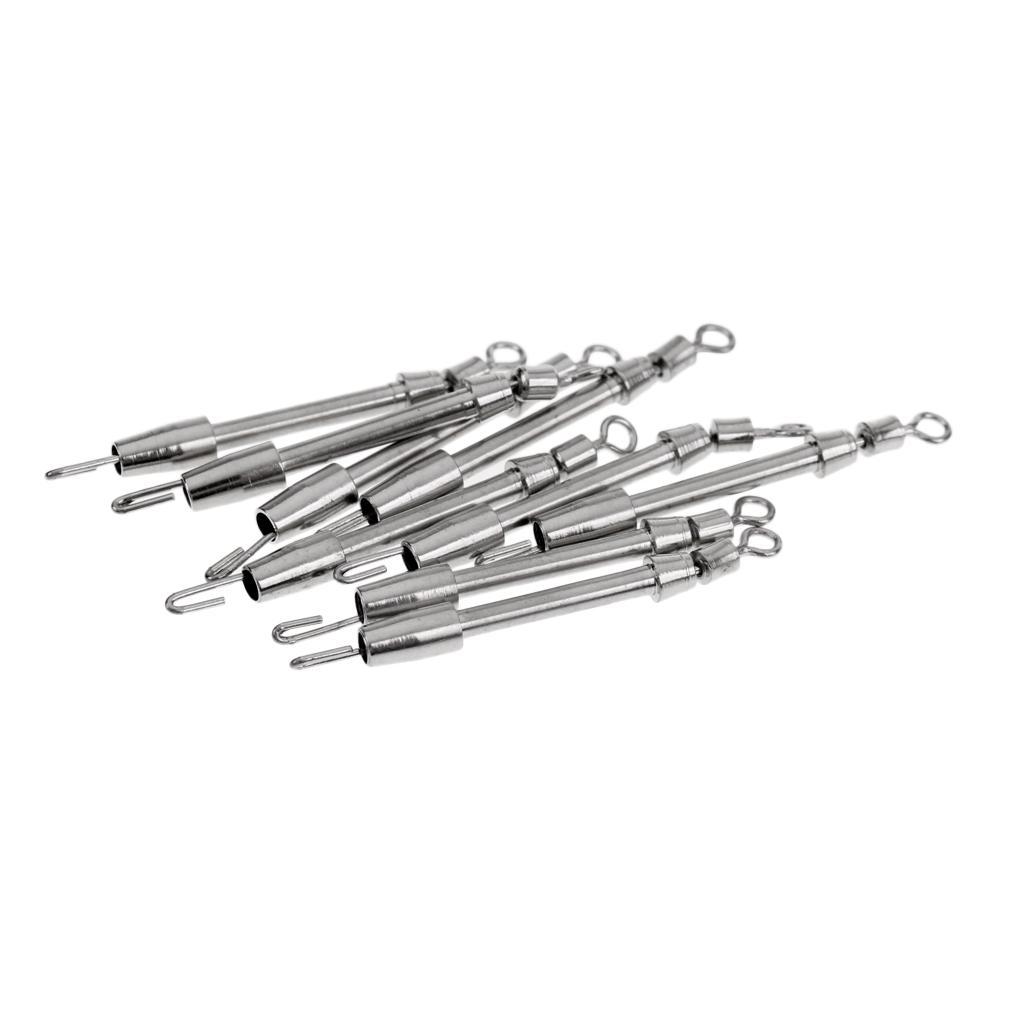 10 Piece Stainless Steel Quick Change Fast Link Connector Fishing Rolling Swivels Fishing Tackle Accessories
