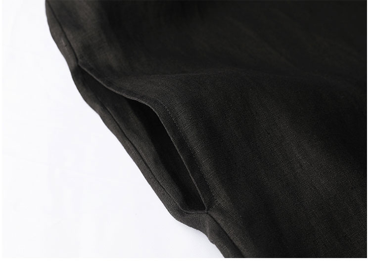 Đầm linen dáng suông cổ tim tay ngắn, kefm đai eo có túi sườn mẫu mới Đũi Việt Dv196