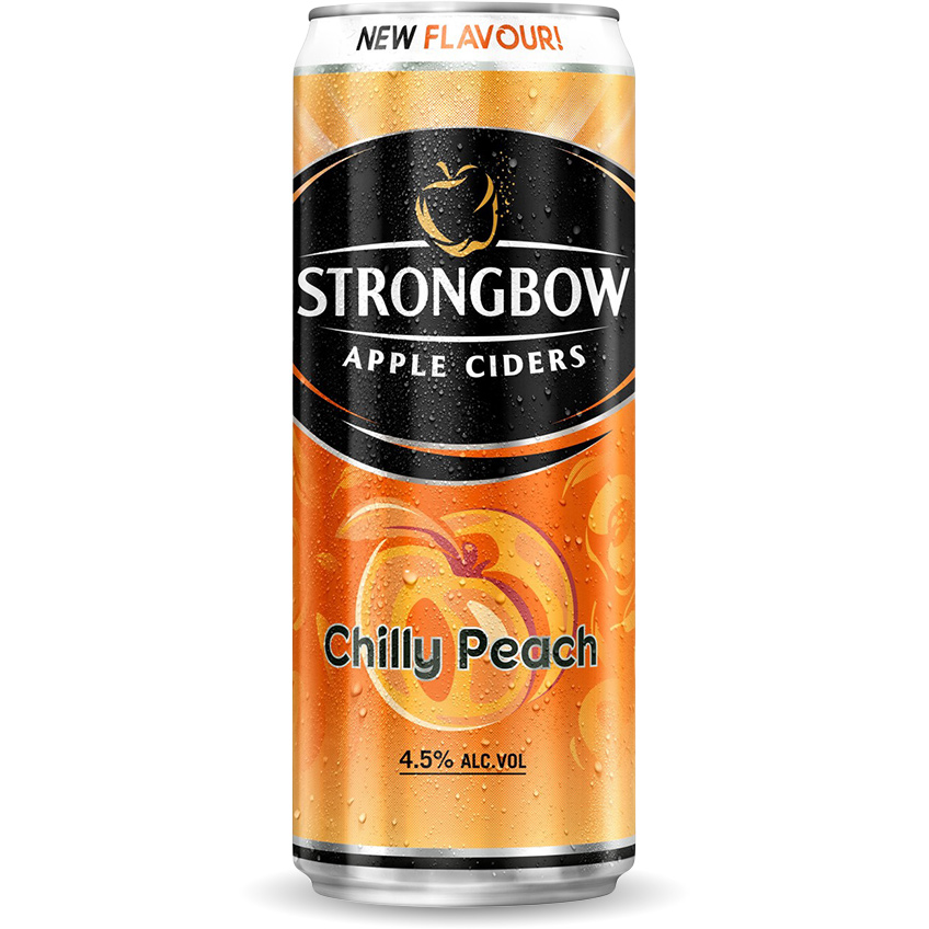 Thùng 24 lon nước táo lên men Strongbow Vị Đào 330ml/lon