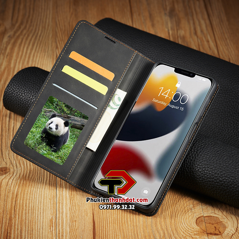 Bao da dạng ví cho iPhone 14 chính hãng Forwenw da thật, có ngăn cài thẻ, đựng tiền - Hàng chính hãng