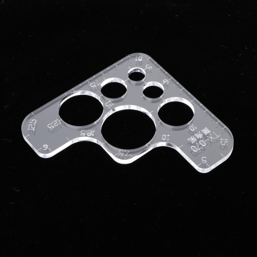 Clear Acrylic Leather Craft DIY Wallet &  Pattern Template Tools