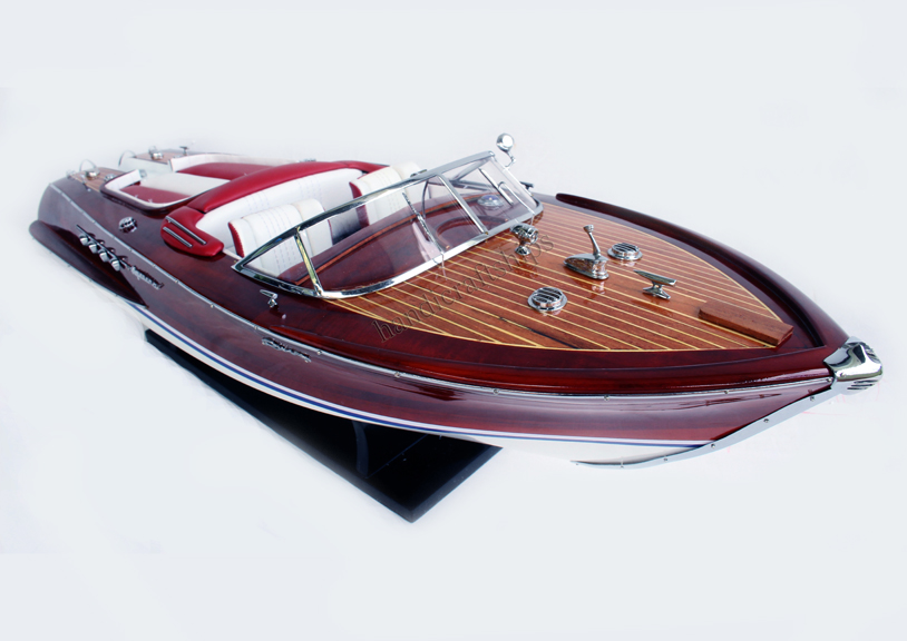Mô hình tàu cao tốc Riva Aquarama 50cm (Nệm đỏ trắng)