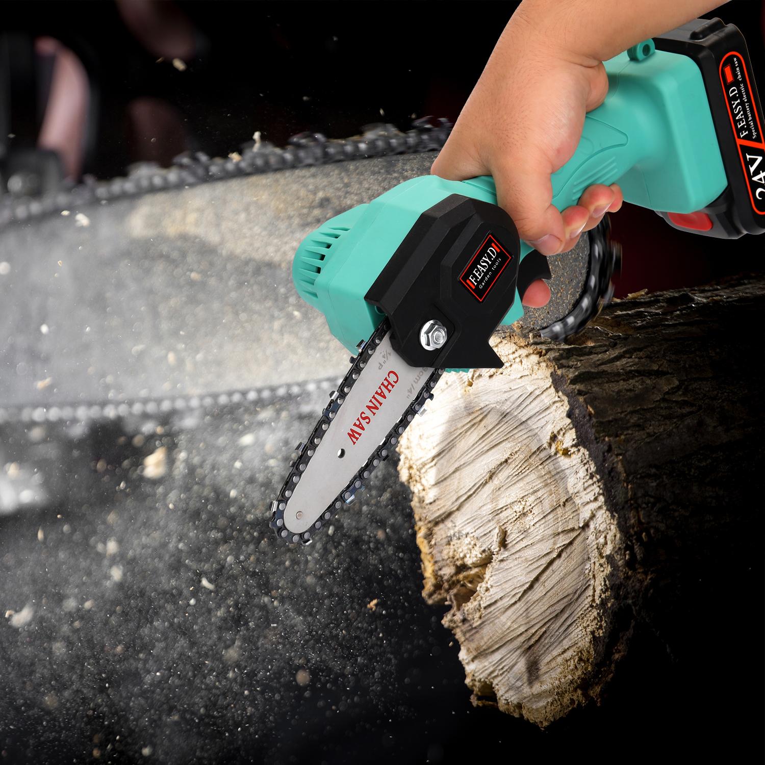 24V Lithium Battery Portable Electric Pruning Saw Rechargeable Small Electric Saws Woodworking One-handed Electric Saw