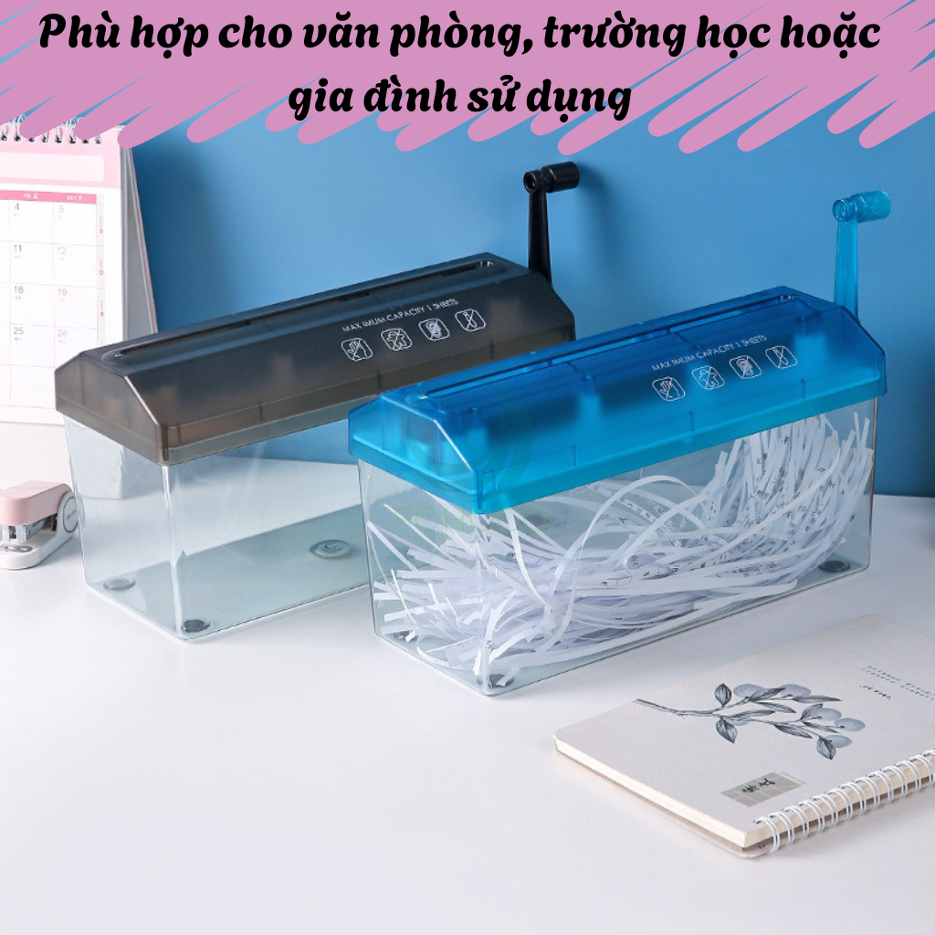 Máy huỷ tài liệu - Máy cắt giấy Shredder A4, A6, USB cắt tự động phù hợp cho văn phòng gia đình Phù hợp cho văn phòng, trường học hoặc gia đình sử dụng