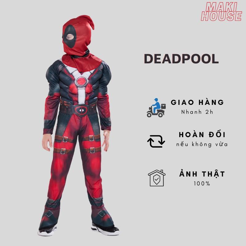 Quần áo Siêu Nhân cho bé trai Hoá Trang Deadpool Trang phục Siêu Anh Hùng