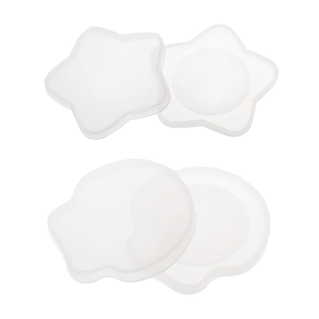 Silicone Mold Make Up Mirror Moulds Crafts DIY Mould Tools 8.5x1cm Star