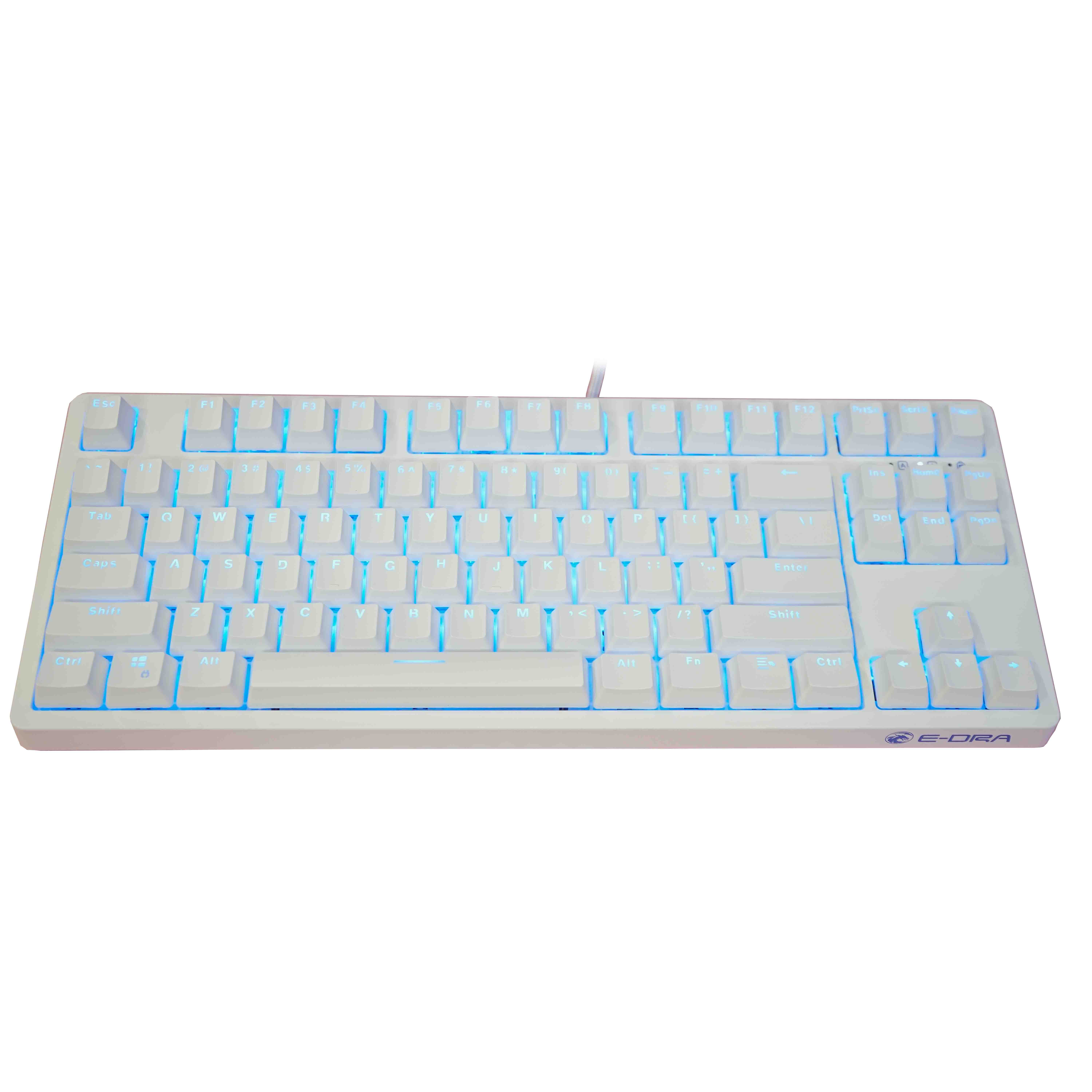 Bàn phím cơ E-DRA EK387 White Edition - Hàng chính hãng