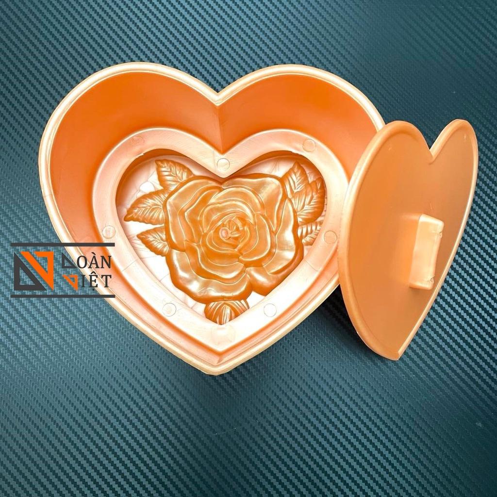 Khuôn TIM Nhấn Xôi Hình Hoa HỒNG, SEN 3D SIÊU SẮC NÉT - Nhiều SIZE dùng nhấn ấn tạo hình xôi, cơm- NHIỀU SIZE