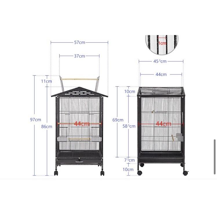 Lồng chuồng vẹt size trung, nhỏ như xích thái, xích ấn, sun, nhồng, green check, lovebird, yến phụng, yến hót