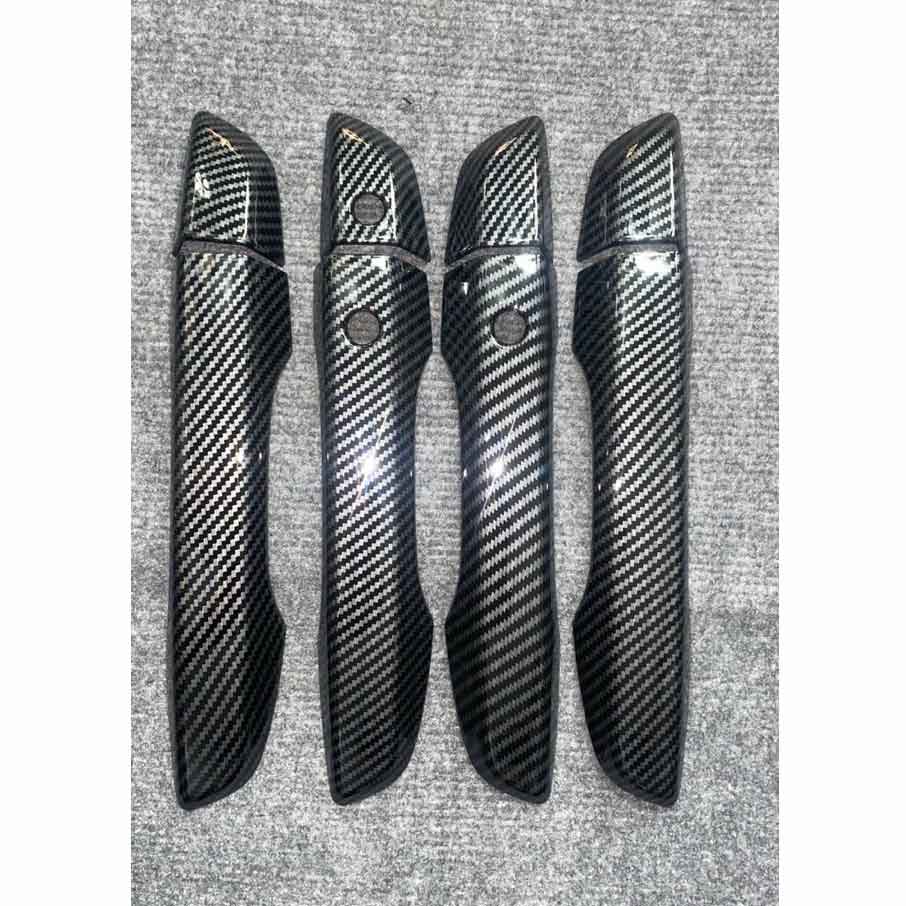 Bộ 8 Ốp Tay Nắm Hõm Cửa Dành Cho Xe Ô Tô Civic 2016 2017 2018 2019 2020 Vân Cacbon