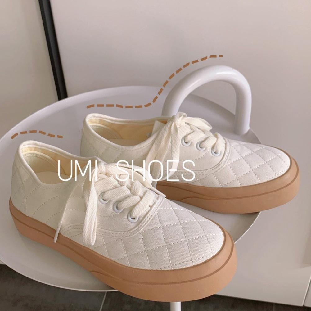 Giày thể thao nữ Ulzzang đế bằng bánh mì basic độn đế vải canvas bata mới hot phong cách hàn quốc đẹp cá tính đẹp