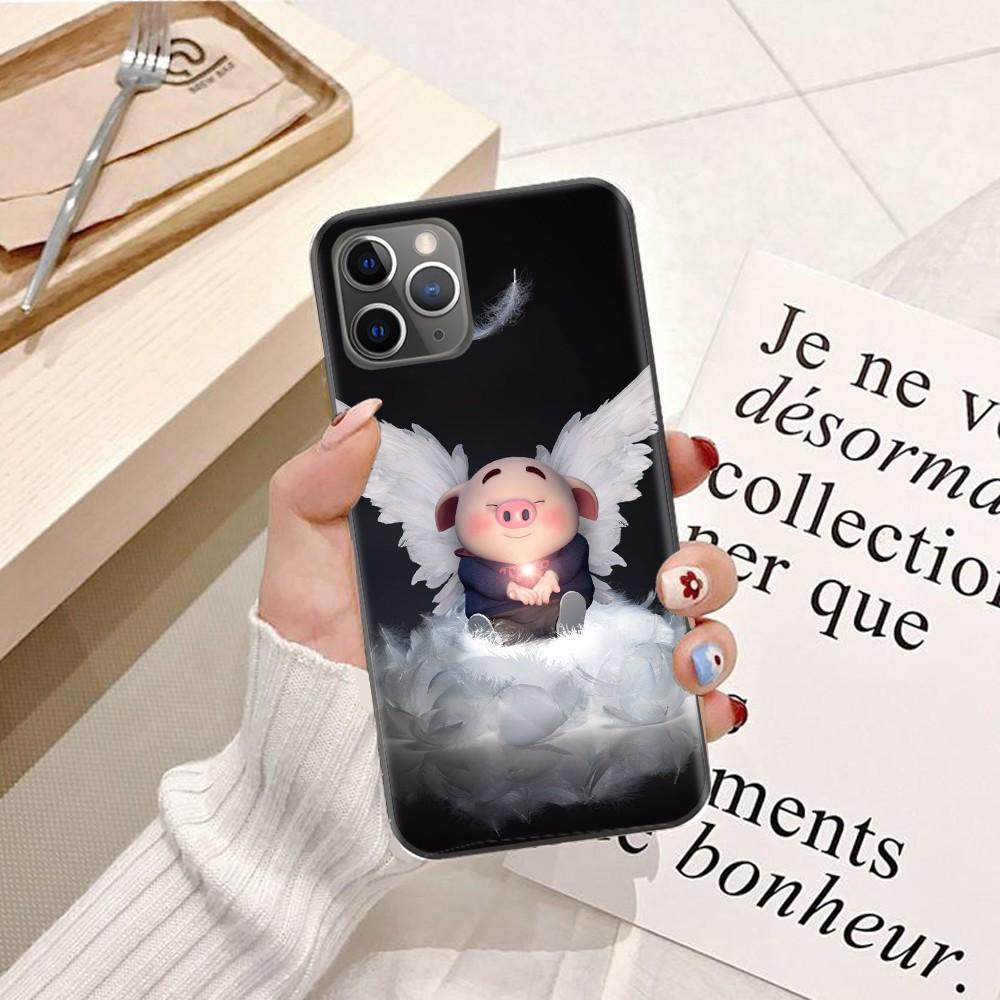Ốp lưng dành cho điện thoại iPhone XS Silicon dẻo hình Heo Con Dễ Thương