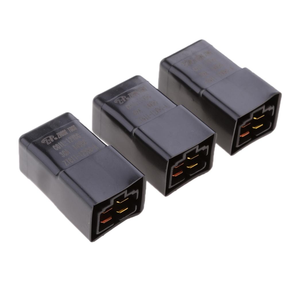 3pcs 12V 30A 4 Pin SPST Relay General Purpose Power Relay High Current