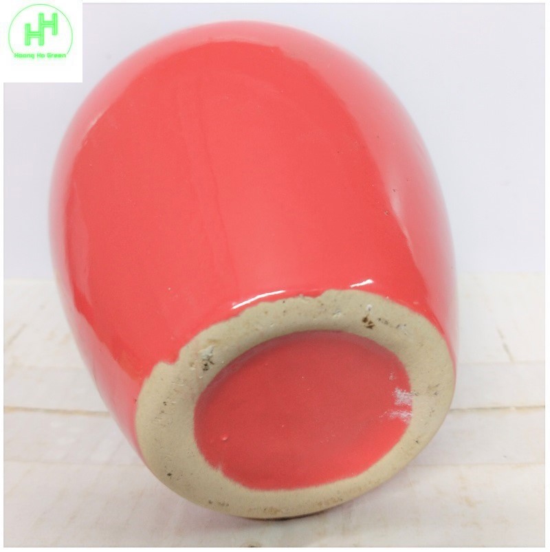 1 Chum, Lu, Bình gốm sứ trồng cây, trồng thủy sinh, đựng đồ uống, dung tích 1L - Màu đỏ