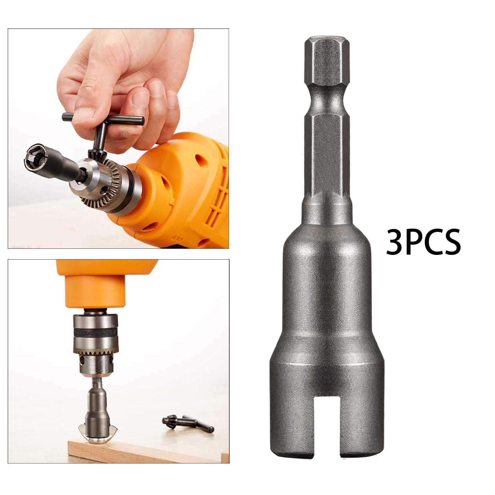 3x 1/4" Hex Shank Wrench Drive Socket Drill Adapter Socket Extension Bit Set