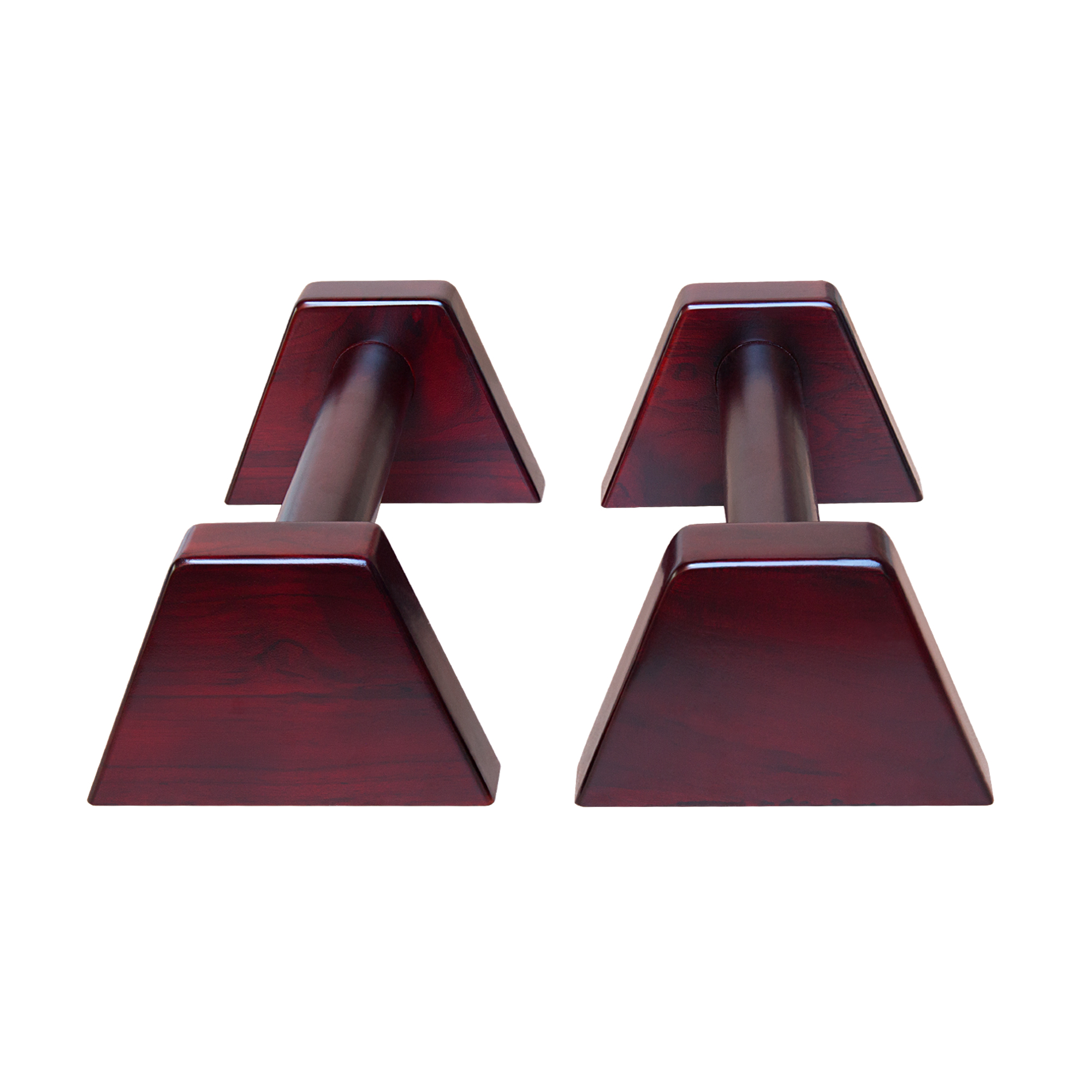 Dụng cụ chống đẩy, hít đất bằng gỗ, Parallettes gỗ hỗ trợ tập Handstand, Pocorrys PAH-05B, Màu nâu đỏ
