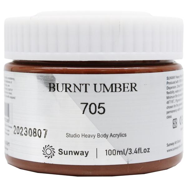 Tuýp Màu Vẽ Acrylic 100 ml - Sunway No.705 - Burnt Umber