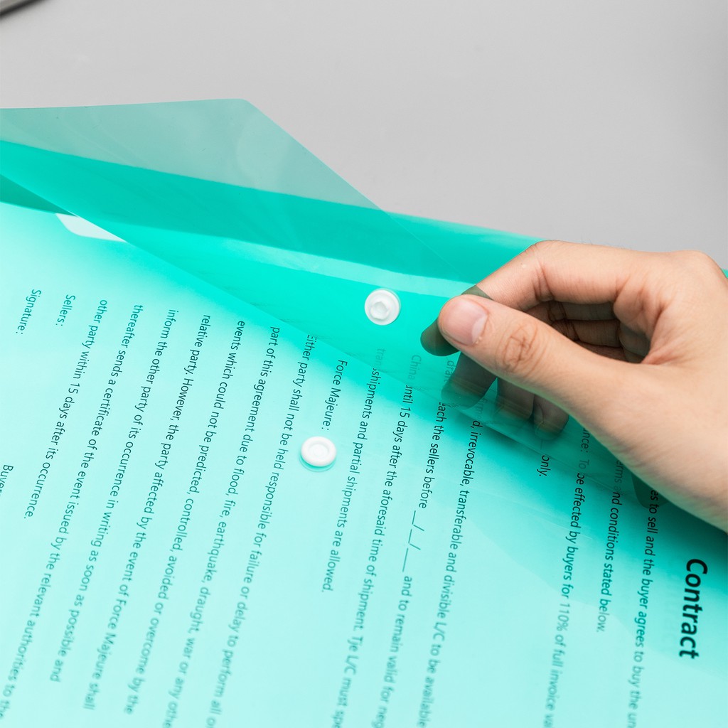 Bìa nút túi hồ sơ tài liệu A4 loại dày màu tự chọn Deli - Phù hợp học sinh văn phòng - Nhiều màu