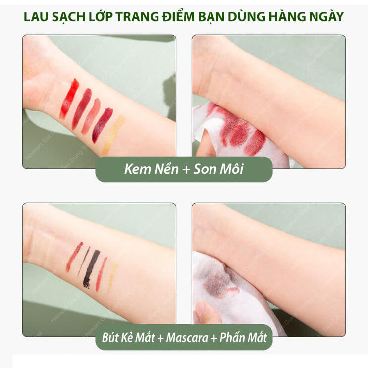 Bịch 80 Khăn Giấy Ướt Tẩy Trang Tinh Dầu Bơ Hamart Sạch Sâu Dưỡng Ẩm Da Mặt Hiệu Quả Tiện Lợi