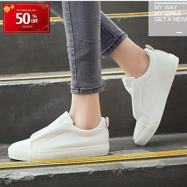 Giày Slip-On Nữ Da PU Mềm Nhẹ 3Fashion Shop - 3072