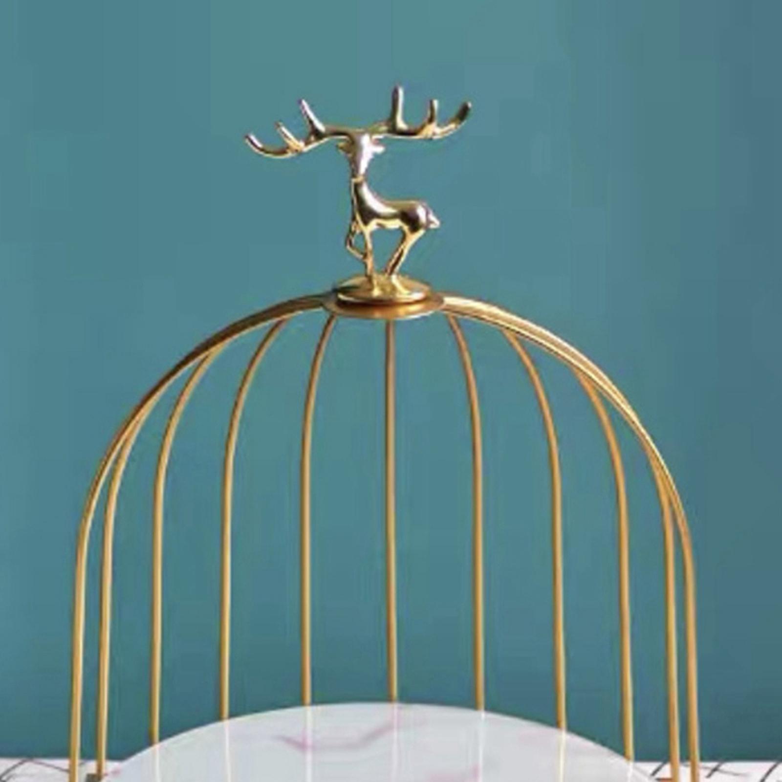 Bird Cage Rack Cosmetic Holder Perfume Iron for Dresser Vanity deer