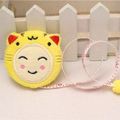 Thước cuộn mini nhỏ gọn 1,5m, Thước dây rút đo quần áo hình thú bông cute