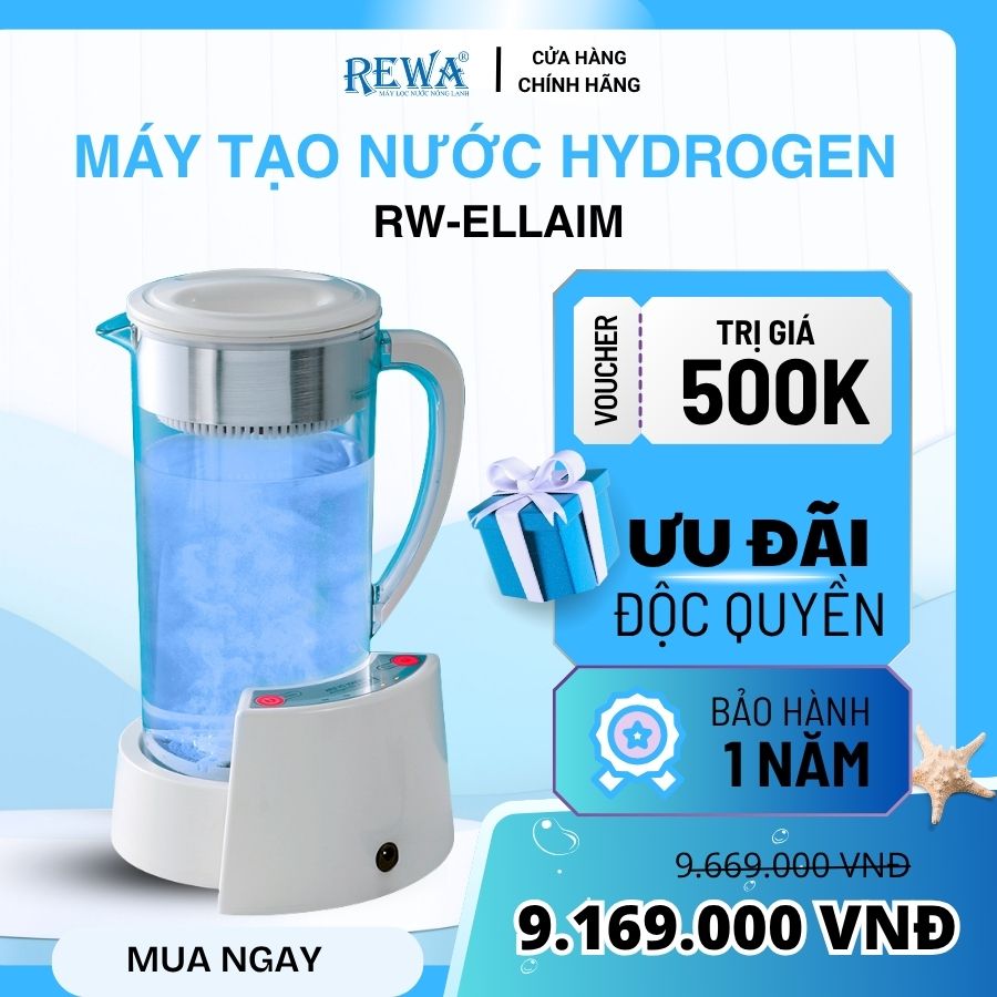 Máy tạo nước Hydrogen Ellaim Rewa (1700ml) - Hàng Chính Hãng