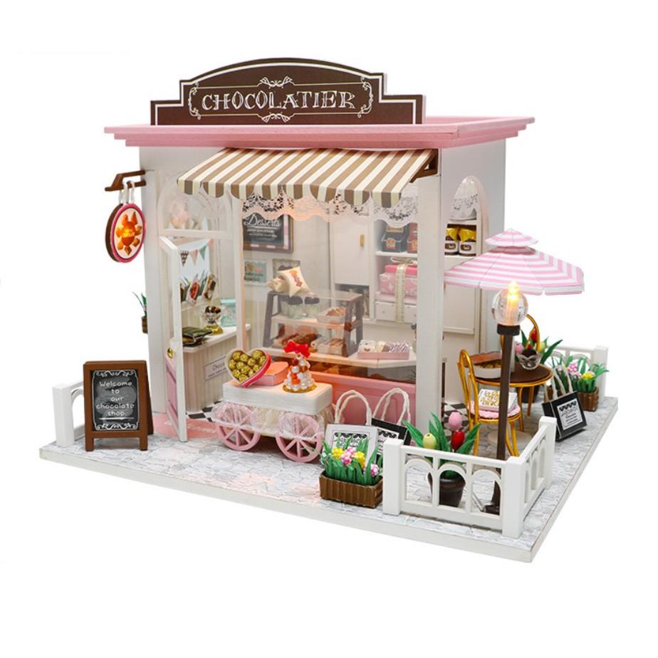 KHO-HN * Mô hình nhà búp bê - Tiệm bánh kẹo Sô-cô-la Chocolatier
