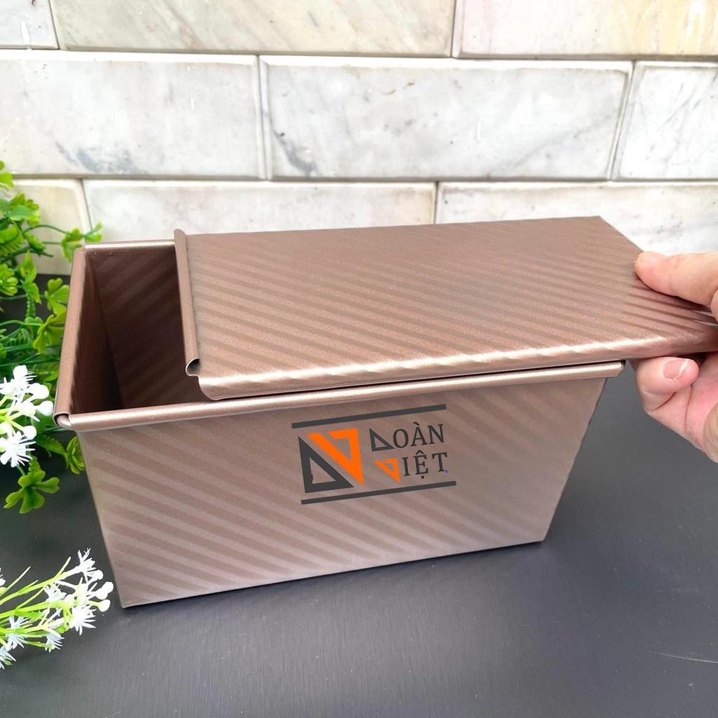 BÁNH MÌ SANDWICH vân GỢN SÓNG mẫu mới SIÊU ĐẸP CAO CẤP. Khuôn bánh mì gối Thép CARBON chống dính màu VÀNG SANG TRỌNG