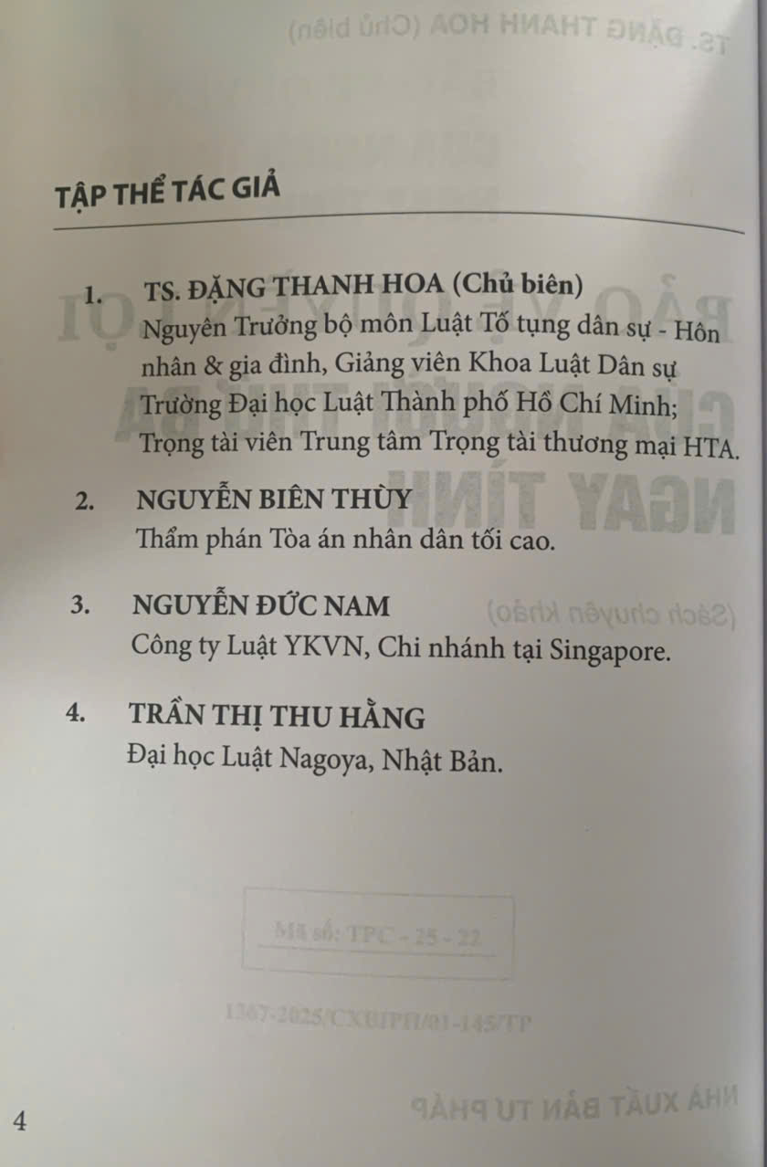 Bảo vệ quyền lợi của người thứ ba ngay tình (sách chuyên khảo)