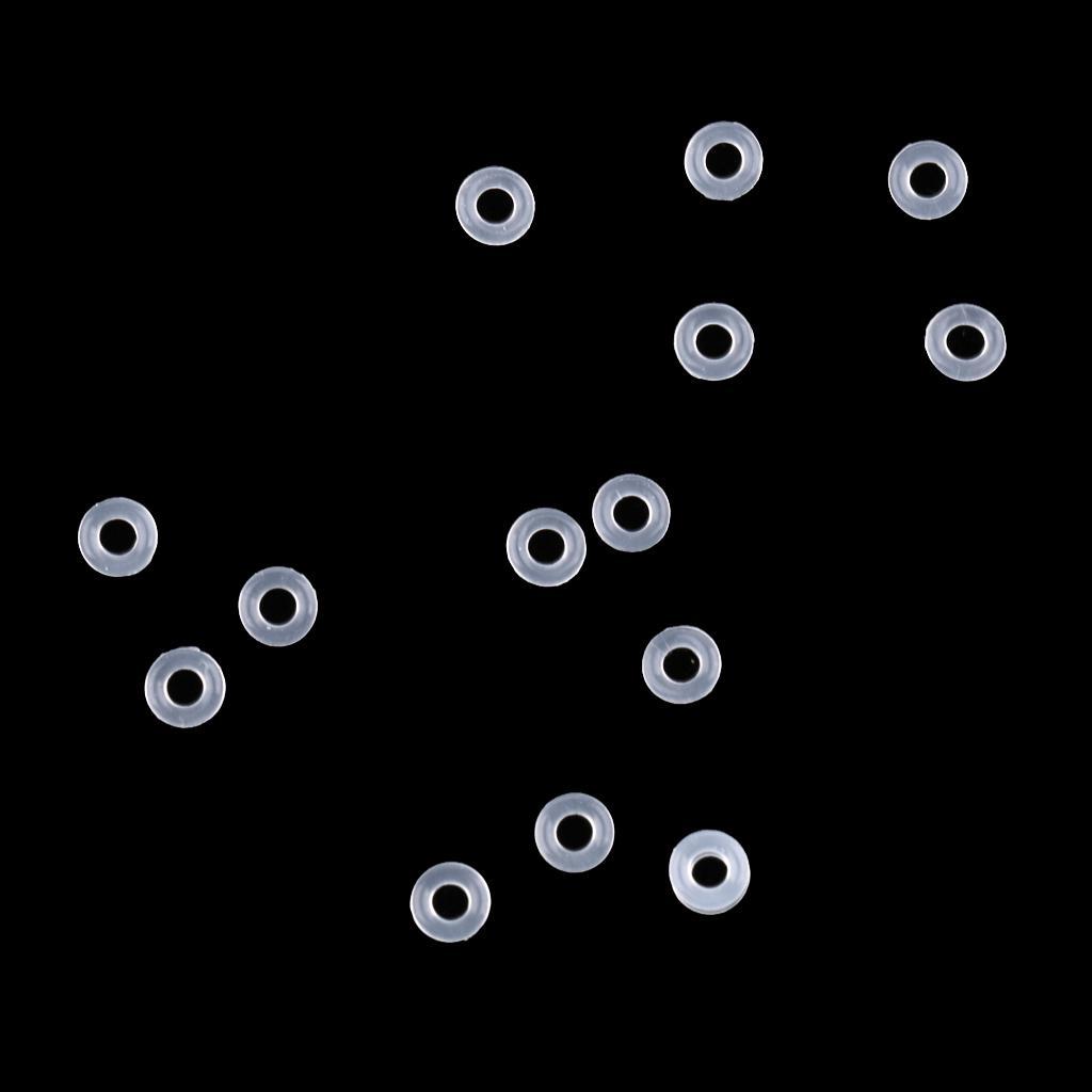 2- 100 Pieces White Rubber Stem Shaft O-Rings Grommets Washers