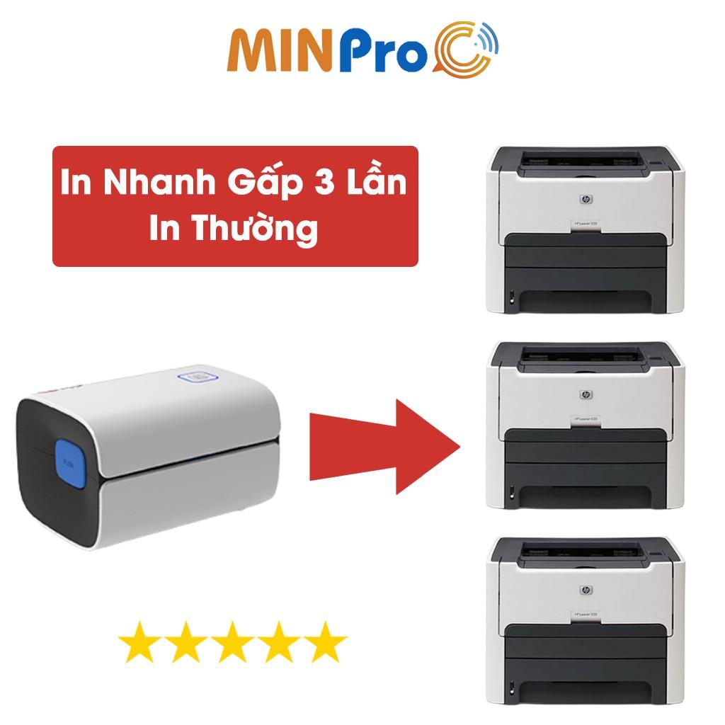 Máy in nhiệt W300 in đơn hàng, tem mã vạch, hóa đơn, dùng giấy in nhiệt tự dính