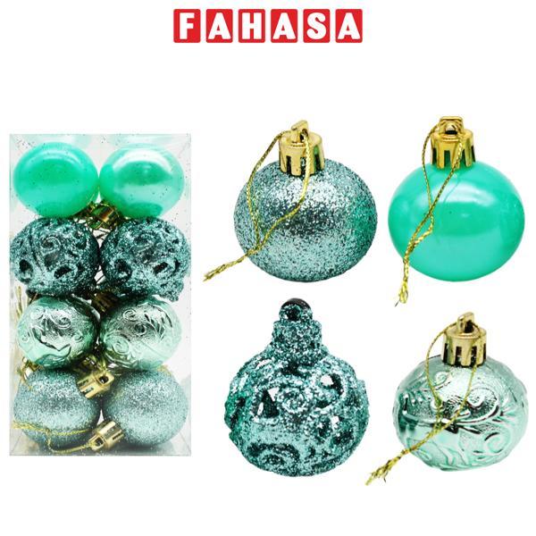 Hộp 16 Trái Châu Trang Trí Giáng Sinh - 4ADKIE16 - Màu Xanh Mint