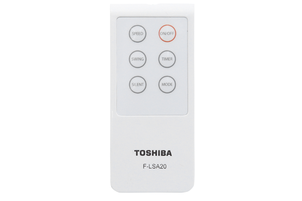 Quạt đứng Toshiba F-LSA20VN, Màu trắng, 60W - Điều khiển từ xa - 5 cánh - Hẹn giờ tắt/mở - Hàng chính hãng, bảo hành 12 tháng