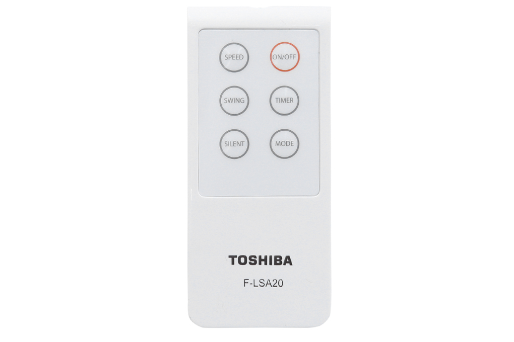 Quạt đứng Toshiba F-LSA20(W)VN, Màu trắng, 60W - Điều khiển từ xa - 5 cánh - Hẹn giờ tắt/mở - Hàng chính hãng, bảo hành 12 tháng