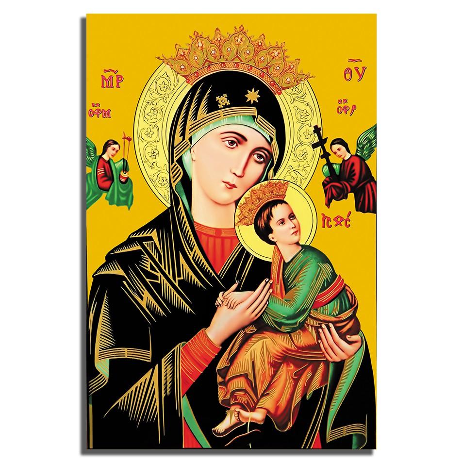 Tranh công giáo - Hình đức mẹ mary gỗ MDF