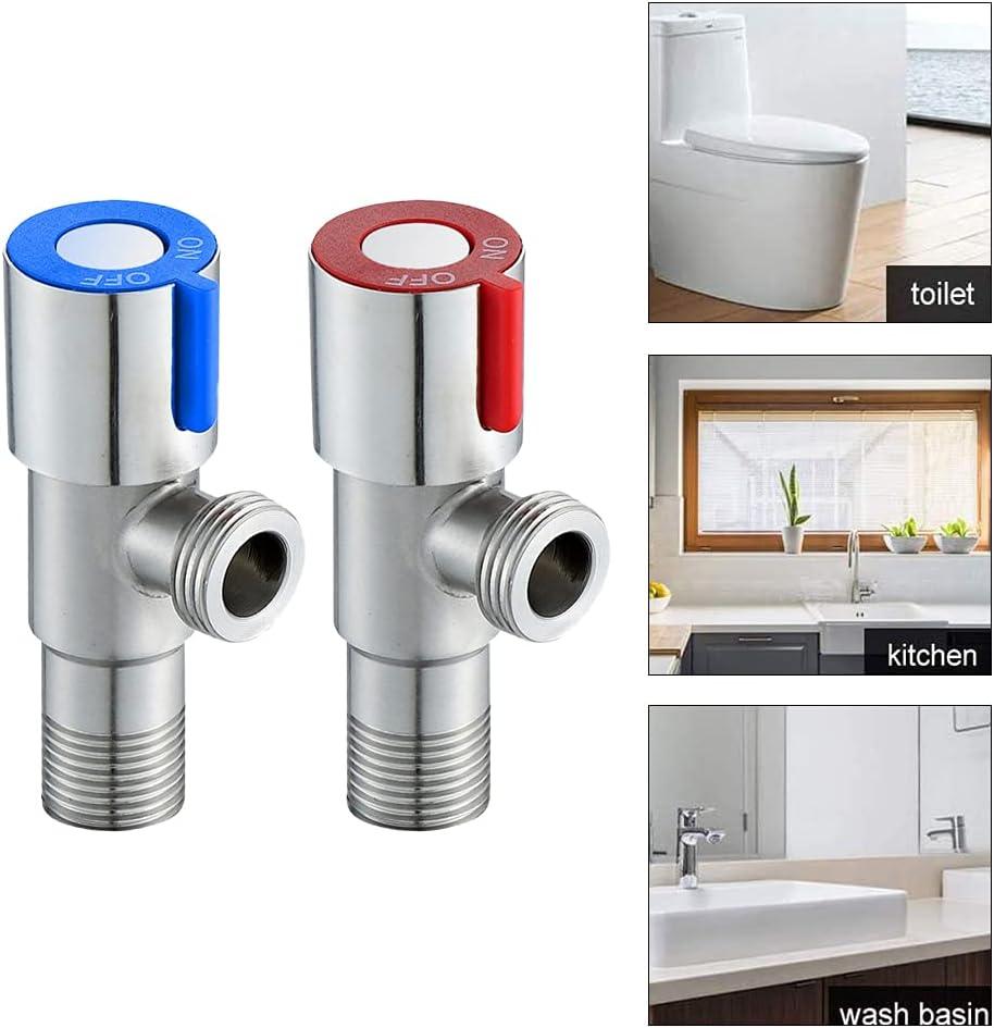 2 mảnh trong van góc bằng thép không gỉ, van hình tam giác, van góc, van bằng thép không gỉ cho phòng tắm, nhà bếp, nhà vệ sinh