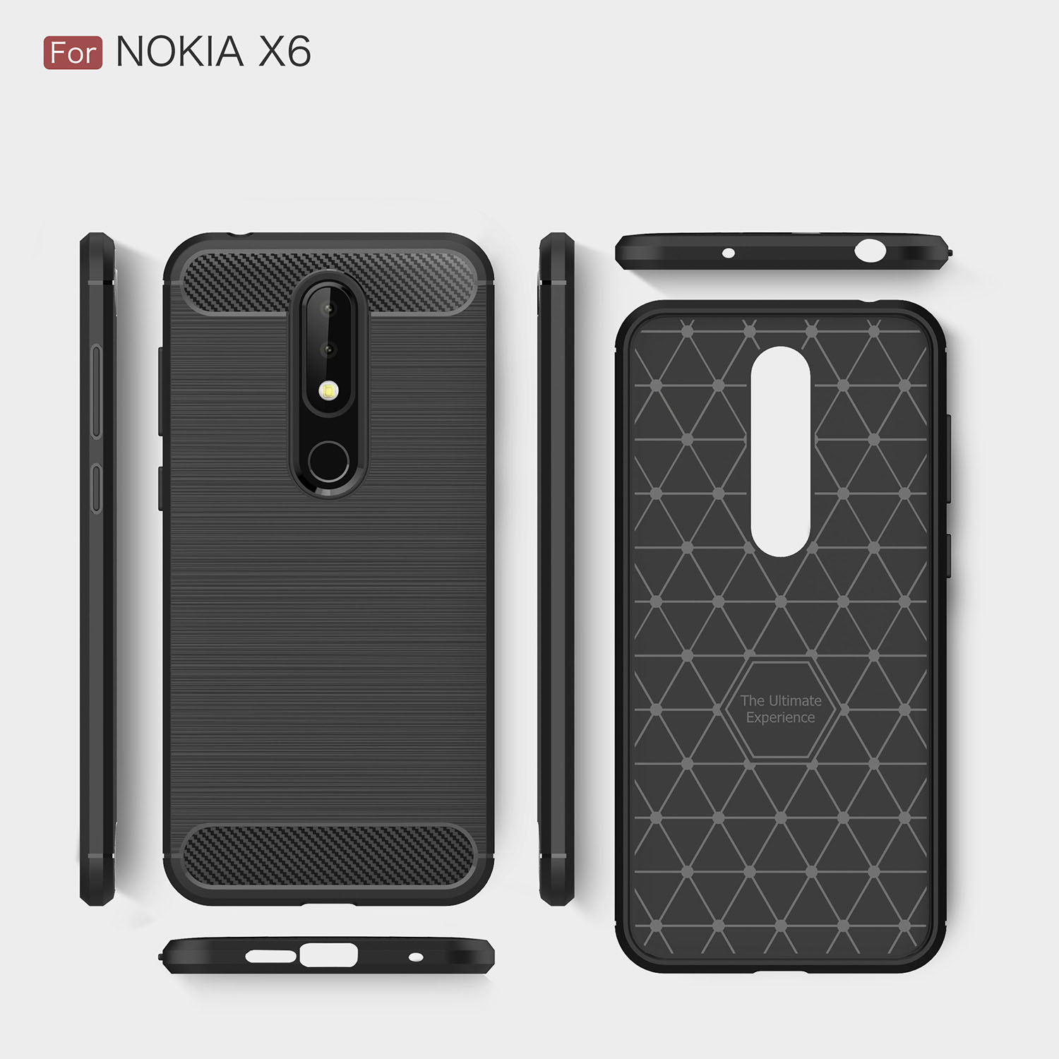 Ốp lưng chống sốc Likgus cho Nokia 6.1 Plus / Nokia X6 (chuẩn quân đội, chống va đập, chống vân tay) - Hàng chính hãng