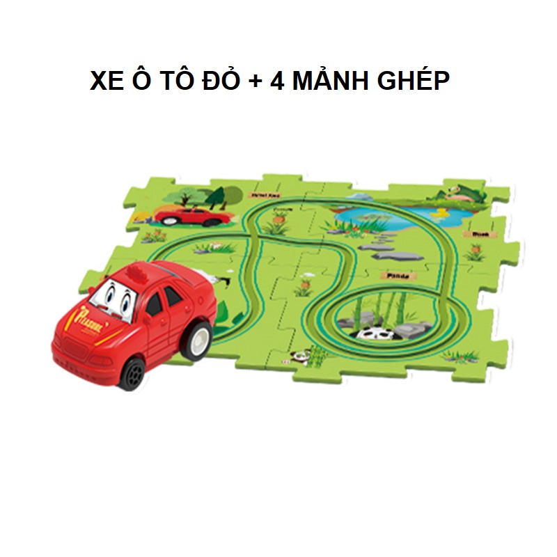 Xe ô tô máy bay tàu thủy đồ chơi cho bé chạy trên đường ray mô hình tự lắp ráp, quà tặng sinh nhật cho bé