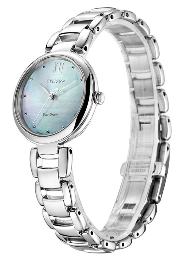 Đồng Hồ Citizen Nữ Dây Kim Loại Máy Eco-Drive EM0530-81D - Mặt Xà Cừ