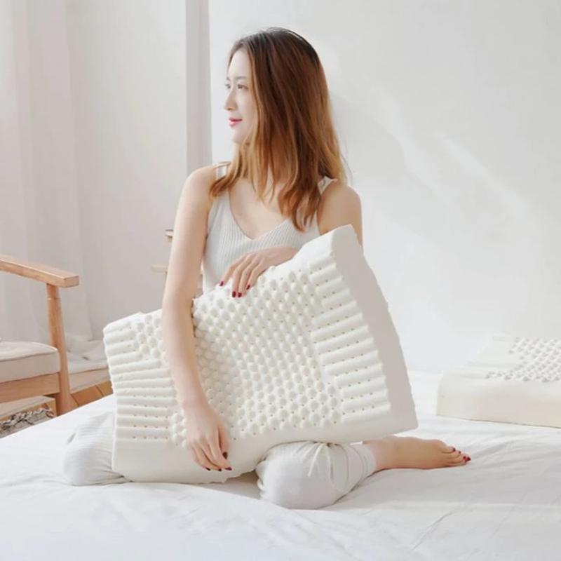 Gối Cao Su Non Gối Massage Cho Ngủ Chỉnh Hình Gối Kussens Oreiller Almohada Cổ Tử Cung Poduszkap Nhớ Gối