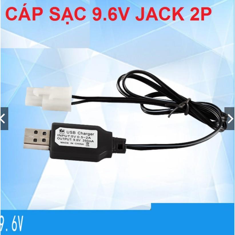 Dây sạc usb 9.6v 250ma xe điều khiển từ xa chấu SM sạc bằng điện thoại 5v 1a-2a