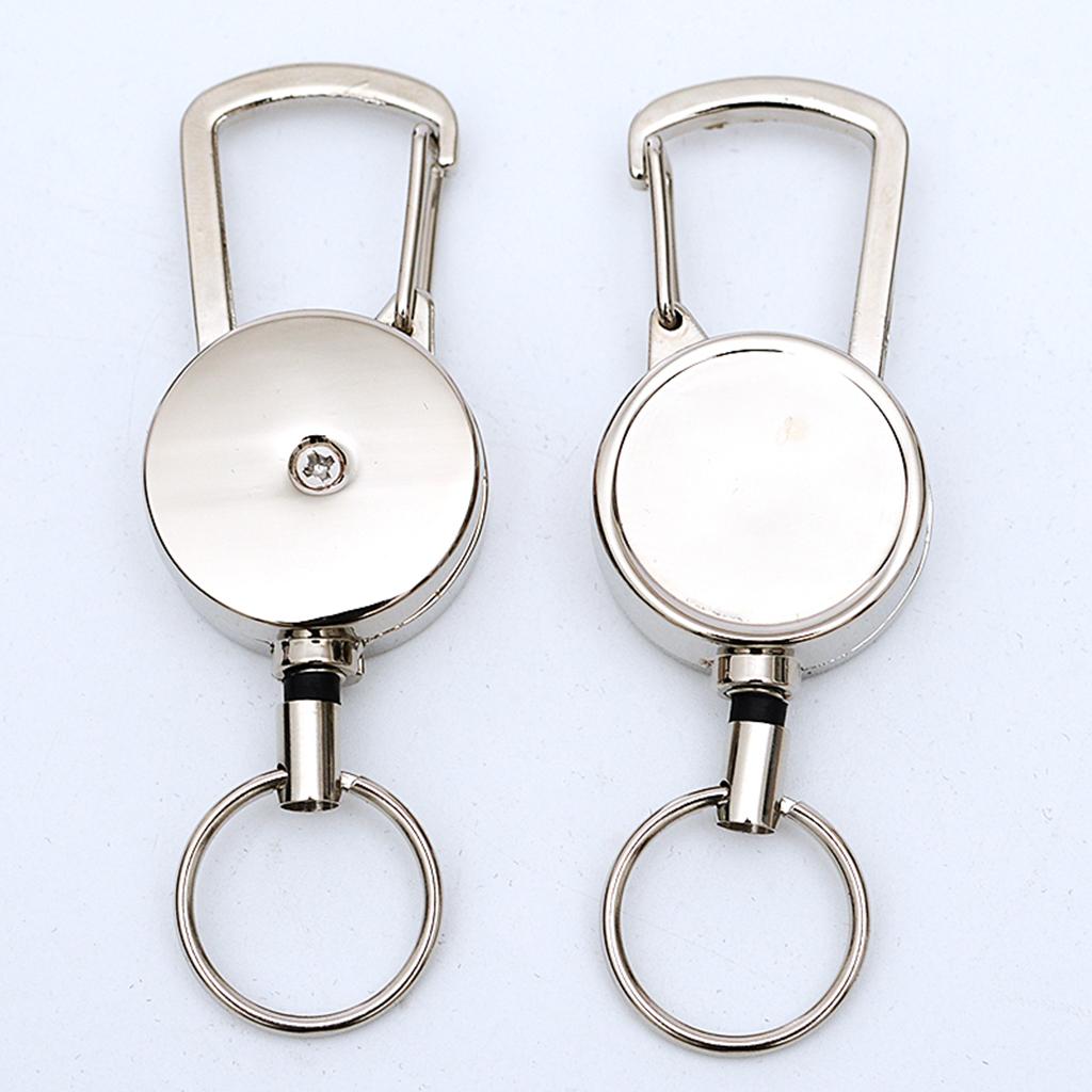 Anti-theft Telescopic Keychain Anti-lost Key Ring Easy Pull Clasp Key Buckle
