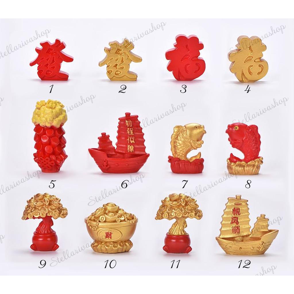 Mô hình Cây vàng, Thuyền vàng, Tô vàng trang trí tiểu cảnh quà tặng trang trí