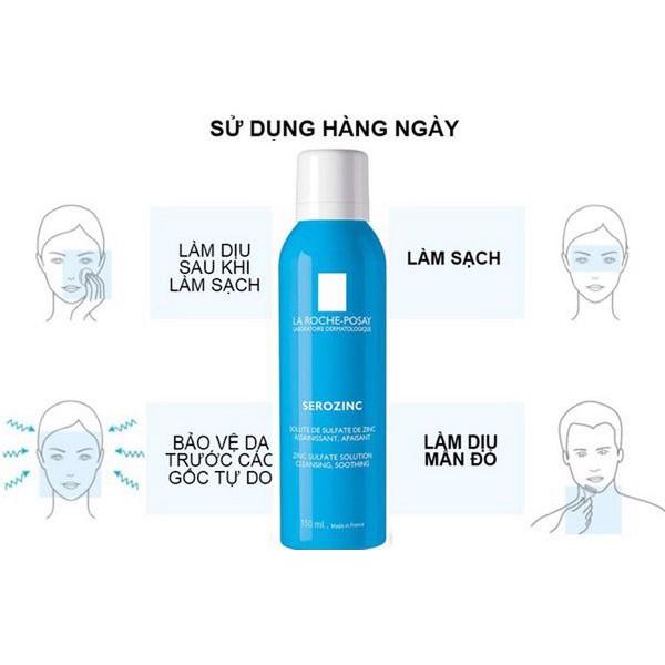 Nước xịt khoáng La Roche-Posay giúp làm sạch &amp; làm dịu da Serozinc 50ml-150ml-300ml