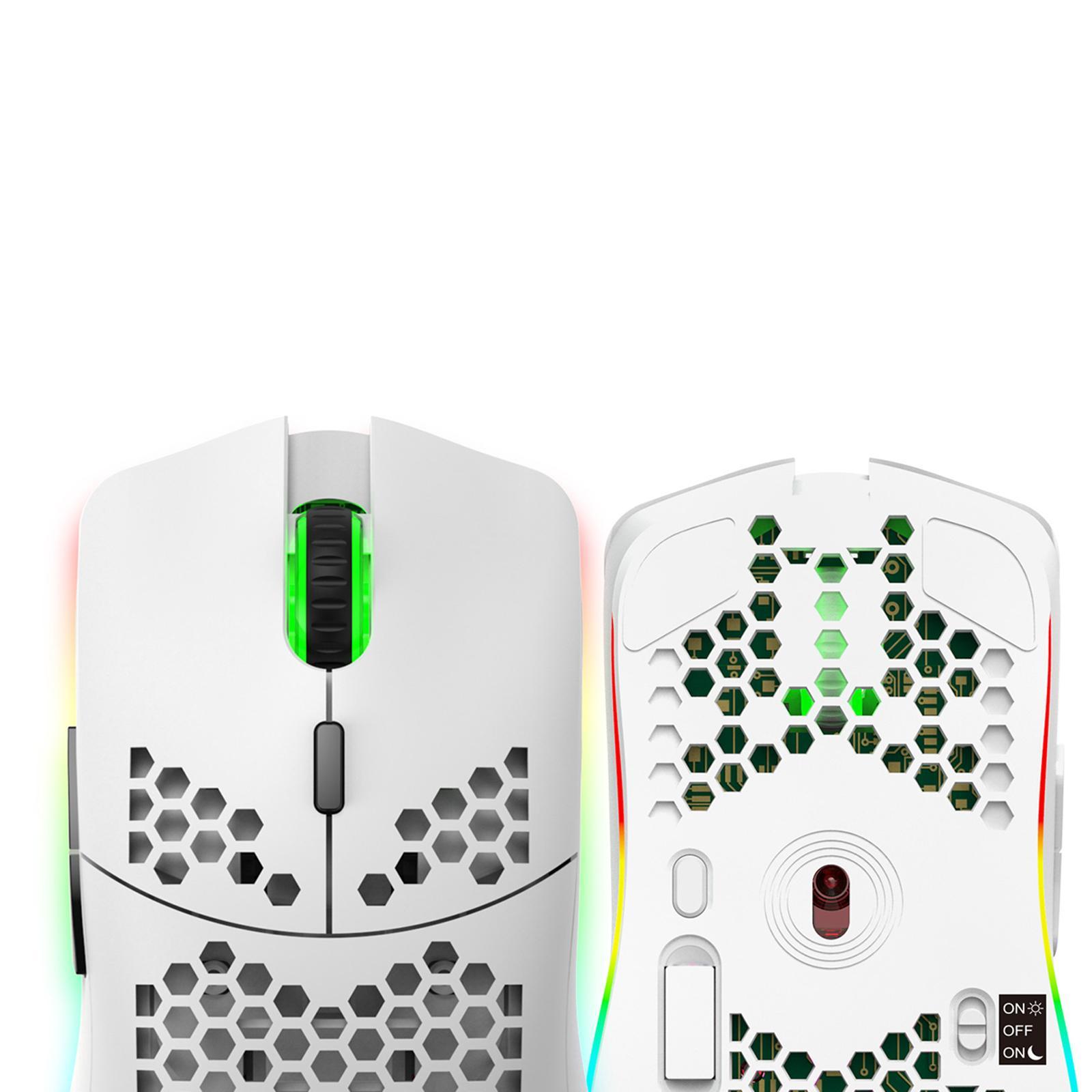 Gaming Mouse Rechargeable 7 RGB Backlit Colors 3200DPI for Office PC